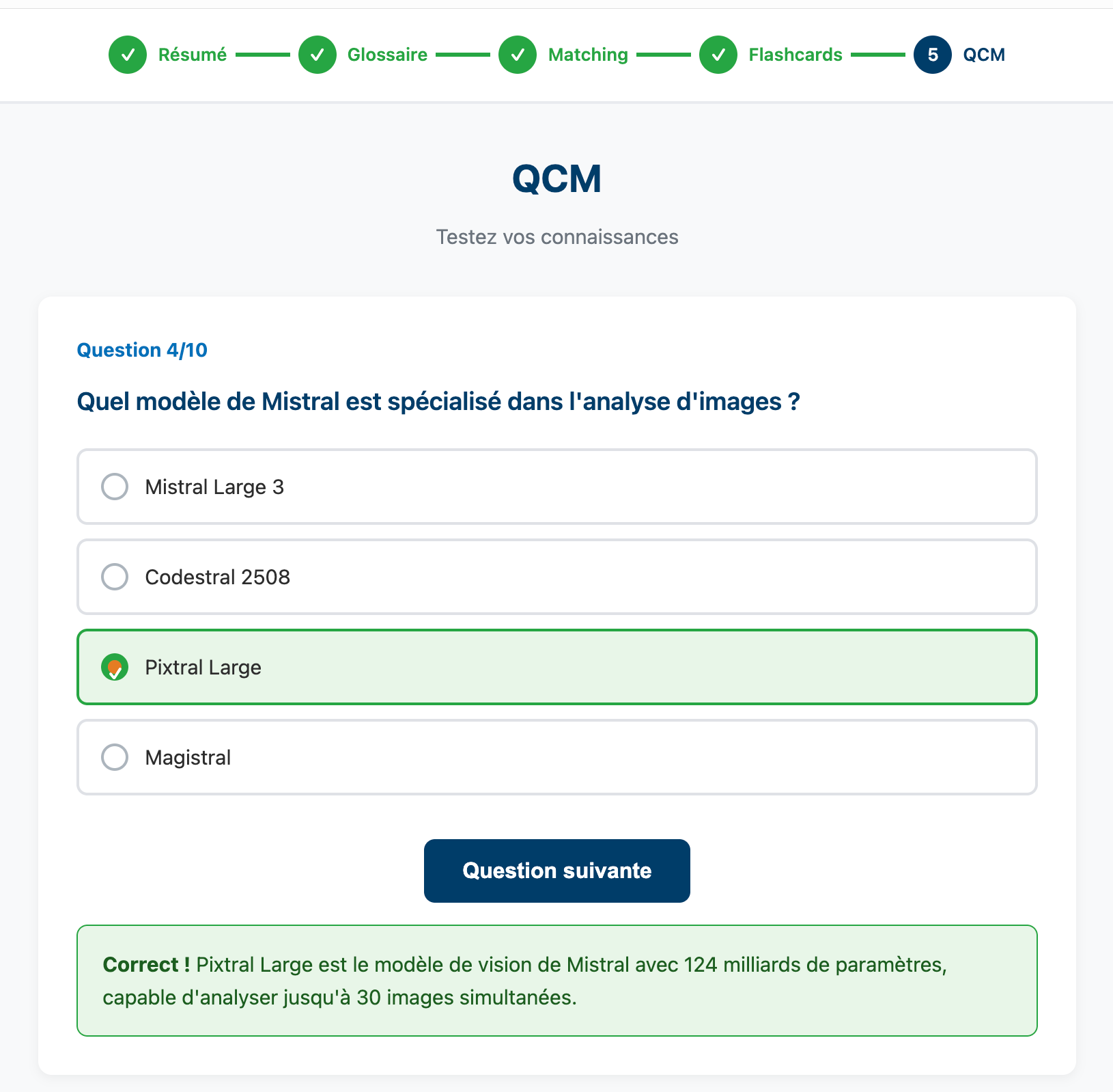 Questionnaire à choix multiples
